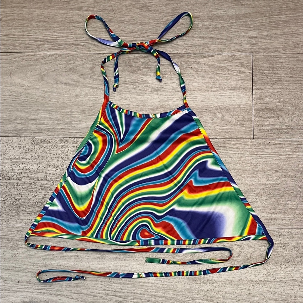 Vintage, Tie-Able Halter Crop Top